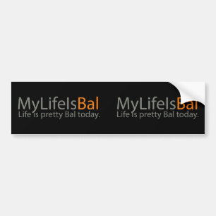 2x MyLifeIsBalのバンパーステッカー バンパーステッカー