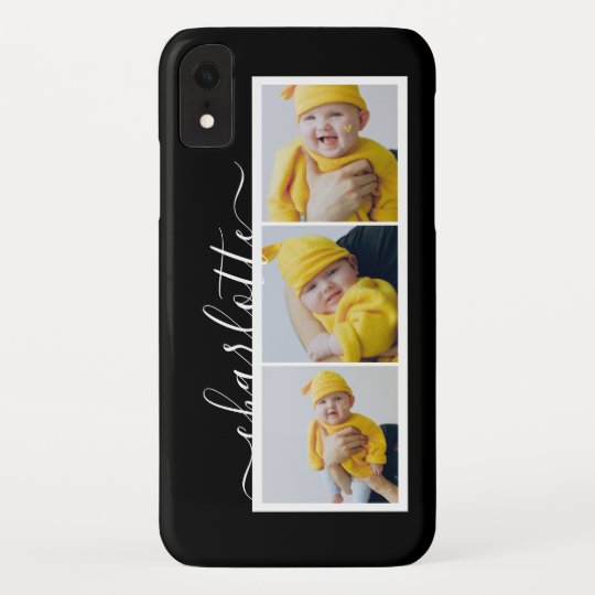 3枚の写真と名前のユニークカスタムパーソナライズされた作成 Case Mate Iphoneケース Zazzle Co Jp