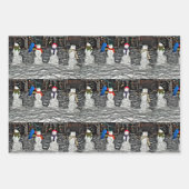 3おもしろいウィンターホリデーテーマ ラッピングペーパーシート (正面2)