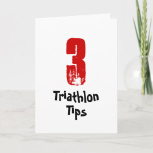 3おもしろいトライアスロンのヒント – Good Luck Triathlet Card カード
