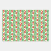 3🎾かわいいクリスマスドワーフとテニスボール ラッピングペーパーシート (正面3)