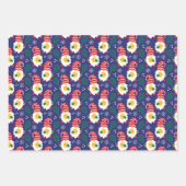 3🎾かわいいクリスマスドワーフとテニスボール ラッピングペーパーシート (正面)