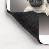 3かわいいパグPippies マウスパッド (コーナー)