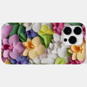 3かわいらしDカラフルルック蘭の花 Case-Mate iPhoneケース (裏面 (横))