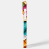 3かわいらしDカラフルルック蘭の花 Case-Mate iPhoneケース (裏面 / 左)