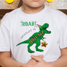 3さいの恐竜トリプレックスの誕生日 トドラーTシャツ