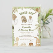 3さいの恐竜男子誕生日パーティー 招待状 (スタンド正面)