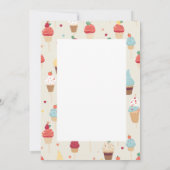 3さいの誕生日におすすめのアイスサンデーのバースデーカード 招待状 (裏面)