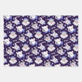 3すてきのクリスマス冬のラッピング紙セット ラッピングペーパーシート (正面)