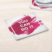 3それをすることができます スクエアペーパーコースター (アングル)