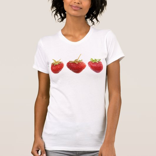 3つのいちご続けて Tシャツ (正面)