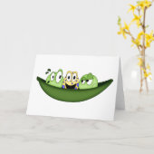 3つのえんどう豆のカード カード (黄色い花)