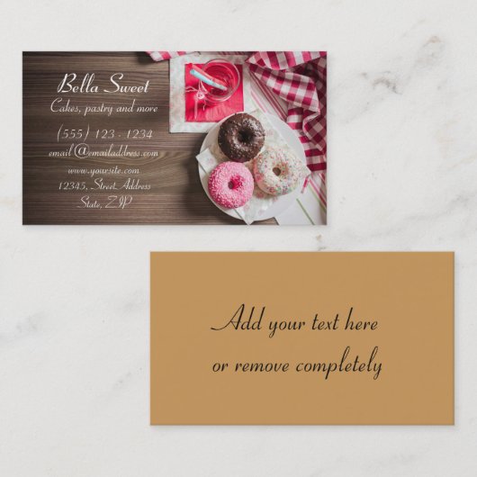 3つのおいしいドーナツ 名刺 (正面/裏面)
