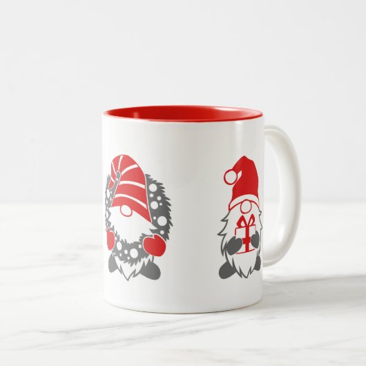 3つのおもしろい格言 |クリスマスホリデーフェスティバル ツートーンマグカップ (正面右)