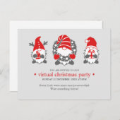 3つのおもしろい格言 |灰色の仮想クリスマスパーティー シーズンポストカード (正面/裏面)