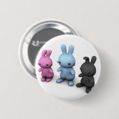 3つのかわいいwabbits 缶バッジ (正面&裏面)