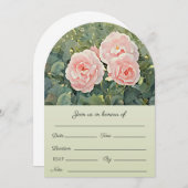 3つのきれいなバラの招待状 招待状 (正面/裏面)