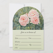 3つのきれいなバラの招待状 招待状 (正面)