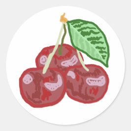 3つのさくらんぼ ラウンドシール