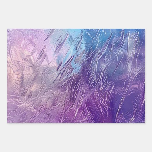 3つのすりモダン付き包装紙フラットシートセット ラッピングペーパーシート (正面)