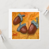 3つのどんぐり カード (正面/裏面インサイチュ)