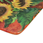 3つのひまわり切り絵を描板 – 's カッティングボード (角)