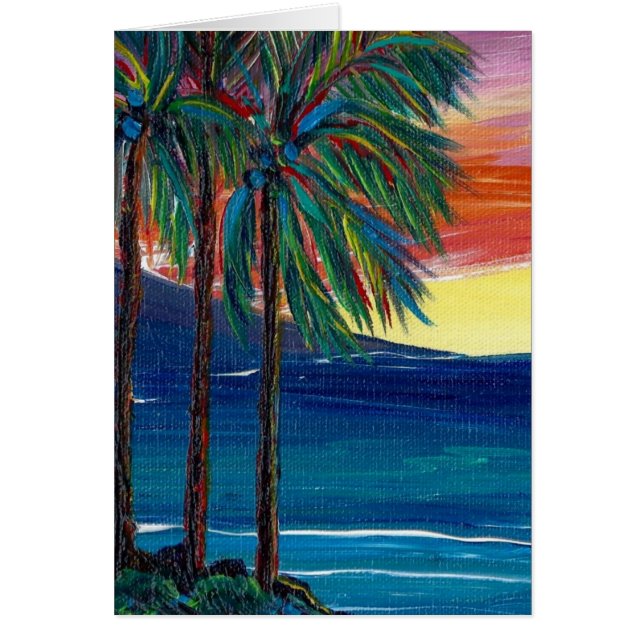 3つのやし日没 (正面)