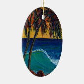 3つのやし日没 セラミックオーナメント (右)