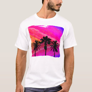 3つのやし日没 Tシャツ