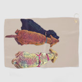 3つのアミゴスゴルフタオル ゴルフタオル (横)