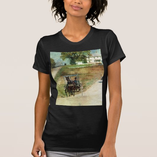 3つのアミッシュ乳母車 Tシャツ (正面)