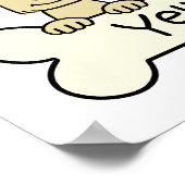 3つのイエロー・ラブラドール・レトリーバー ポスター (角)