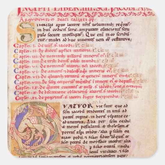 3つのイニシャルを描いた歴史映画「Q」 スクエアシール (正面)