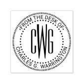 3つのイニシャルモノグラム #4  名前から セルフインキングスタンプ (デザイン)