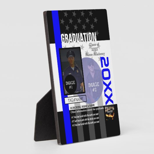 3つのイメージと9つの文字ラインで独自の作成 フォトプラーク (側面)