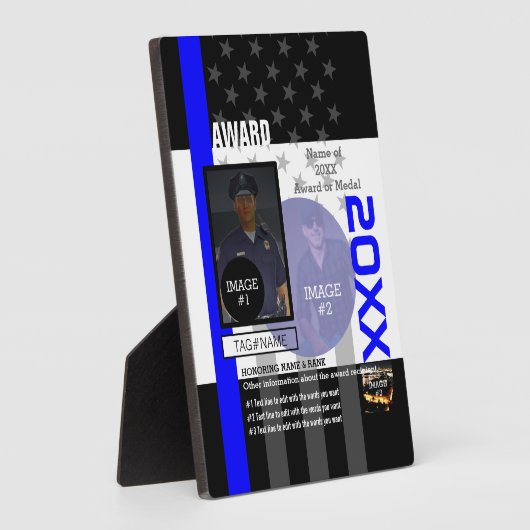 3つのイメージと9つの文字ラインで独自の作成 フォトプラーク (側面)