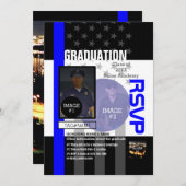 3つのイメージと9つの文字ラインで独自の作成 招待状 (正面/裏面)