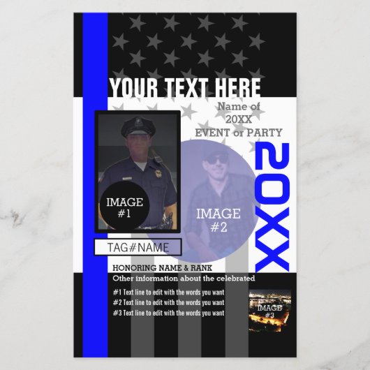 3つのイメージと9行の文字 チラシ (正面)