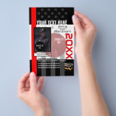 3つのイメージと9行の文字 チラシ (ハンドル)