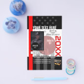 3つのイメージと9行の文字 チラシ (シングル)