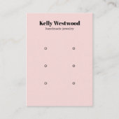 3つのイヤリングホールセットバックロゴのソーシャルアイコン 名刺 (正面)