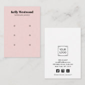 3つのイヤリングホールセットバックロゴのソーシャルアイコン 名刺 (正面/裏面)