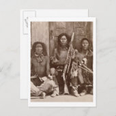 3つのインディアンブラブ、エン撮影王室の済み ポストカード (正面/裏面)