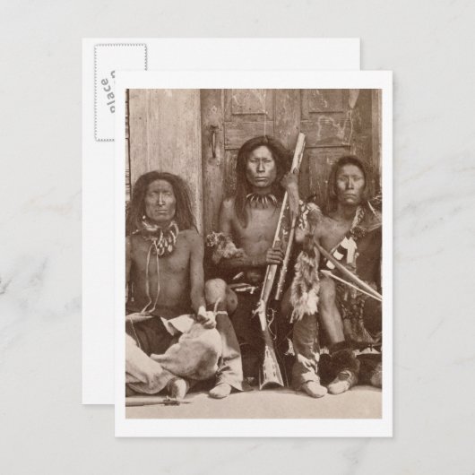 3つのインディアンブラブ、エン撮影王室の済み ポストカード (正面/裏面)