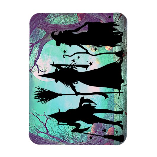 3つのウィッチハロウィーンフレキシブル3"x4"マグネット マグネット (縦)