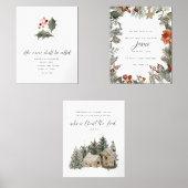 3つのウォールアートセットのクリスマス聖書詩セット (正面)