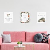 3つのウォールアートセットのクリスマス聖書詩セット (リビング)