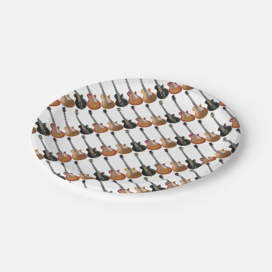 3つのエレキギター ペーパープレート (アングル)