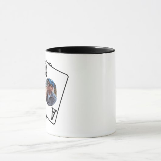 3つのエースとフォトマグカップ：父の日の贈り物 – アイディア マグカップ (中央)