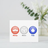 3つのオランダアイコン ポストカード (スタンド正面)